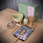 Joyscale Matcha Whisk Set, Matcha Set Whisk And Bowl, 8 Pcs Matcha Kit Set(Texture Design), 16 OZ, Japanese Matcha Tea Set, Matcha Making Kit Gifts for Tea Lovers(Macha Green)