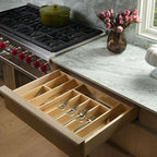 Rev-A-Shelf Wood Trim-to-Fit Utensil Drawer Insert Organizer, 33" x 22" - Spoons, Forks, Silverware, and Cutlery Drop-In Storage Tray for Kitchen Cabinet Organization, 4WUTCT-36-1