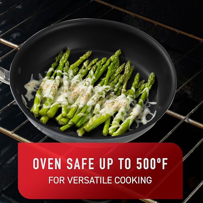 T-fal Platinum Non Stick Cookware Set 12 Piece, Induction, Oven Broiler Safe 500F, Kitchen Cooking Set W/Fry Pans, Saucepans, Saute Pan, Dutch Oven, Utensils, Pots and Pans, Dishwasher Safe, Slate
