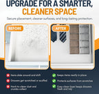 Shelf Liner Cabinet Liner for Shelves Non-Adhesive Kitchen Drawer Liner by Linda’s Essentials (12 x 120 Inches) - Non-Slip Easy Clean Shelf Liners for Cabinets and Cupboard Protector, Waterproof Mat