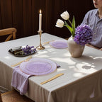 DaYammi 175PCS Clear Purple and Gold Plastic Dinnerware Set for Party, Hammered Disposable Plates for Party, Include: 25 Dinner Plates, 25 Dessert Plates, 75 Gold Silverware, 25 Napkins, 25 Cups