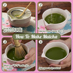 Matcha Whisk Set, Ceramic Matcha Set Includes Bowl & Holder, Bamboo Whisk (Chasen), Scoop, Spoon and Sifter, 8PCS Matcha Kit Covers Everything Needed for Making Matcha (Pink)