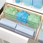 iDesign Stackable Fridge Bin with Handles - Ideal for Freezer or Pantry, Set of 6, Clear, Made in USA