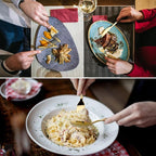 Stainless Steel Flatware Set for 4, Cutlery Utensils Set with Simulated Wooden Handle Include Knives Forks Spoons Service for 4, Mirror Polished and Dishwasher Safe (Gold)