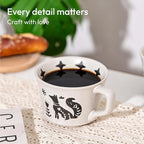 Ceramic Coffee Mug, 12 oz Small Novelty Unique Teacup with Handle, Stoneware Cup for Tea Mocha Latte Cappuccino (Set of 4, Fox and Bear)