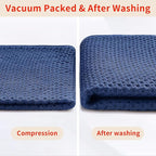 Homaxy 100% Cotton Waffle Weave Kitchen Dish Towels, Ultra Soft Absorbent Quick Drying Cleaning Towel, 20x28 Inches, 6-Pack, Navy Blue