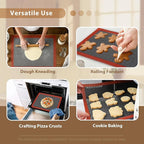 Professional Silicone Bread Baking Mat Non Stick Oven Liner Perforated Steaming Mesh For Half Sheet Size(11-4/5" x 15-3/4")