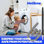 Holikme 2 Pieces Dryer Vent Cleaner Kit, Dryer Lint Vacuum Attachment and Flexible Dryer Lint Brush, Dryer Vent Vacuum Hose Attachment,Grey