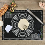 Super Kitchen Non-Slip Silicone Pastry Mat 28 x20 for Non Stick Baking Mats, Countertop Placemats, Dough Rolling, Kneading/Fondant/Pie Crust Pad