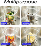 Kitchen Sink Strainer with Sink Basket Holder and 200 Strainer Net Bags,Food Catcher with Drain Filter Mesh Bag,Meshmate Waste Rack Trash Catcher for Leftovers.