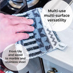 Skoy Scrub, 8-Pack Reusable, Non-Scratching Dish Scrubber for Kitchen and Household Cleaning, Planet-Friendly, Dishwasher Safe Soft Scrub, Assorted Colors and Designs