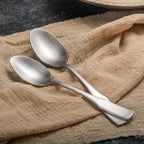 Alata Kate Satin 40-Piece Silverware Set,Service for 8,Stainless Steel Flatware Set,Matte Satin Polished Cutlery Set,Dishwasher Safe