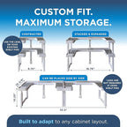 Spicy Shelf 3.0 - Expandable 2 Tiered Spice Rack Organizer for Cabinet & Pantry - Kitchen Seasoning Organizer - Cabinet Spice Racks for Inside Cabinets (Spicy Shelf Premium) - Home Organization