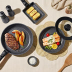 GiPP Ceramic Pots and Pans Set Non Stick, Nonstick Detachable Handle Cookware Sets, Healthy Non Toxic PFAS PFOA & PTFE Free, Dishwasher ＆Oven Safe, Induction Kitchen Pot and Pan, 17 Piece Gray