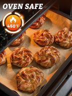 SMARTAKE 500 Pcs Parchment Paper Baking Sheets, 12x16 Inches Non-Stick Precut Baking Parchment, for Baking Grilling Air Fryer Steaming Bread Cup Cake Cookie and More (Unbleached)