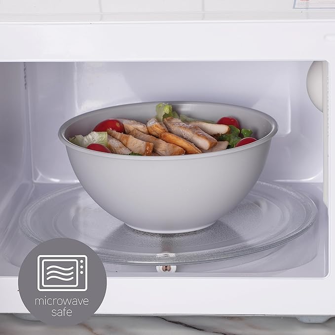 COOK WITH COLOR Mixing Bowls with Lids - 12 Piece Plastic Nesting Bowls Set includes 6 Prep Bowls and 6 Lids, Microwave Safe Mixing Bowl Set, Multicolor