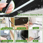 Crevice Cleaning Brush, Multi-Purpose Hard Bristle Brushes for Deep Cleaning Kitchen, Bathroom, Grout, Sink, Cup, Teapot, Bottle, Blender, Corners, Tight Spaces & More 12pcs