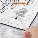 Silicone Pastry Mat, Baking Mat for Rolling Out Dough, Dough Mat for Rolling, Fondant Mat, 20''(W)28''(L), Black