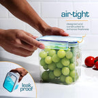 14 PCS Airtight Food Storage Containers with Lids set, BPA Free Leak-proof Kitchen and Pantry Organization Canisters for Cereal, Pasta, Dry Food, Flour Sugar, Stackable, Free Label, Marker, Scoop