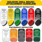 Holikme 15-Piece Drill Brush Attachment Set - Power Scrubber, Crevice, Scrub, Bathroom Gap, Grout, Tile & Kitchen Cleaning Brushes
