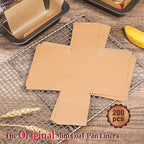 Webake 200Pcs Unbleached Parchment Paper Mini Loaf Pan Liners for 6x3 Small Banana Bread Pan, Original Precut, Non Toxic Baking Paper