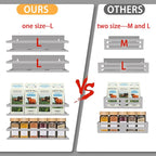 Magnetic Spice Rack for Refrigerator Seasoning Organizer for Spice Fridge Shelf storage Magnetic Shelf with Hook for Oven(6pack) (4Pack-Cut out-grey)