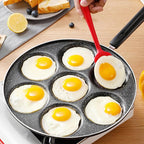 7 Cup Egg Frying Pan,Mini Pancake Maker,Aluminum Non Stick Fried Eggs Cooking Pan Burger Mold Kitchen Cookware Household Tool for Home Breakfast