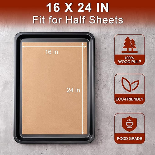 200Pcs Parchment Paper sheets, 16 x 24 Inches Non-Stick Precut Baking Parchment,Unbleached,Parchment Paper For Baking,Fryer, Cooking,Oven,Perfect for Bread, Cakes, Barbecue