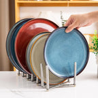 LeRatio Ceramic Dinnerware Sets for 6,Porcelain Plates and Bowls Sets,Handmade Reactive Glaze Dishes Set,Chip Resistant and Scratch Resistant | Oven&Dishwasher & Microwave Safe)-Colorflu(18PCS)