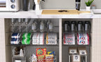 Simple Houseware Assorted Can Organizer for Refrigerator/Pantry, Set of 4, Clear
