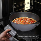 TIBORANG Nonstick Frying Pan, 5 Quart Large Wok, Deep Skillet With Lid, Stay-Cool Handle, Steamed Grid, PFOA-Free, Dishwasher & Oven Safe, Works With All Stovetops (Charcoal)