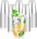 KesaPlan 50 Pcs 16oz Clear Plastic Cups Disposable Wine Cups Round Bottom Stemless Disposable Wine Glasses for Cocktails Birthdays Weddings Party Supplies