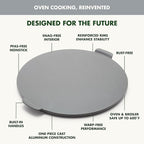 GreenPan Premiere Ovenware Healthy Ceramic Nonstick 16.5" Pizza Pan, PFAS-Free, Warp-Free Bakeware, Durable Quick Heating Baking Tray, Oven and Broiler Safe to 600F, Dishwasher Safe, Gray