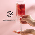 JoyJolt Elle Fluted White Wine Glasses Set of 2, 11.5oz Long Stem Wine Glasses, Unique Stemmed Cocktail Glass, Vintage Style Drinking Glass Set
