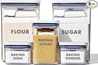 OXO Good Grips 8-Piece Prelabeled Baking POP Container Set