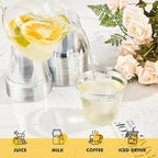 RACETOP 200 Pack 9 oz Silver Plastic Cups Tumbler, Disposable Cups with Silver Rim for Party, Heavy-duty Clear Plastic Wine Glasses, Disposable Wedding Cups