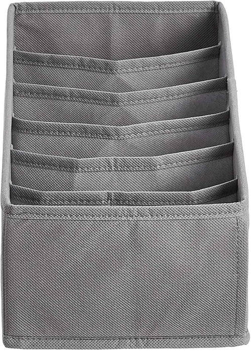 Amazon Basics Underwear Drawer Organizer Dividers for Closet Organization and Storage, Fits Perfectly in Dresser, 2-Pack, Gray | Pack of 2