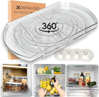 NOSTA Home Rotating Lazy Susan for Refrigerator - Square Lazy Susan - Refrigerator Lazy Susan Organizer - Rotating Fridge Organizer - Large (16.5x11)