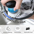 4 Pack Brush Refills for OXO Dish Brush Refill B, Brush Head Replacement OXO Dish Brush Replacement Head（Grey Round）