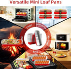 Mini Loaf Pans with Lids and Spoons Sealing Sticker,30 Pcs 6.8oz Cake Pans for Baking Disposable Aluminum Foil Christmas Red cake pan (30 Pack Red)
