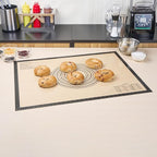 Restaurantware Baking Mat Pack of 1 Non-Stick 23.6"x31.5" Silicone Extra Large Baking Mat, Rectangle Reusable Durable Anti-Slip Sheet with Measurement Markings for Kneading Rolling Shaping Dough