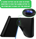 Oven Liners for Bottom of Oven, Large Heavy Duty 100% Non-stick Reusable Teflon Oven Mat,Baking Mat for Electric, Gas, Toaster Ovens, Grills,Kitchen Friendly Cooking Accessory with a sliding cut