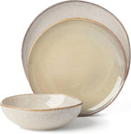 Oneida 899208 Organic Shades Oatmeal 18-Piece Dinnerware Set, Service For 6