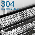 LIVOD Over The Sink Dish Drying Rack,3 Tier Adjustable Length Full Stainless Steel Large Storage Kitchen Dish Rack,for Kitchen Counter Expandable Multifunctional Organizers,Silver(25.5'' to 37.4'')