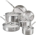 Hestan - ProBond Collection - Professional Clad Stainless Steel 10-Piece Ultimate Cookware Set, Induction Cooktop Compatible