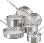 Hestan - ProBond Collection - Professional Clad Stainless Steel 10-Piece Ultimate Cookware Set, Induction Cooktop Compatible