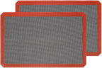 Silicone Baking Mat Nonstick Food Safe Tray Pan Liners Perfect Bakeware for Making Cookies, Macarons, Bread and Pastry (14x22"/ 2 Pack)