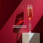 JoyJolt Champagne Glasses Layla Collection, Set of 4 – 6.7 oz Elegant Crystal Stemmed Champagne Flutes for Prosecco, Sparkling Wine, Mimosas, Cocktails, Weddings, Anniversaries, Parties