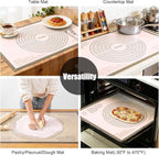 Silicone Pastry Mat 36x24 Inch Extra Large Baking Mat, Nonstick Kitchen Counter Kneading Board, Perfect for Dough, Pastry, Dough Rolling, Fondant, Pie Crust, Fondant, Cookies, Bread, Pasta, Pizza