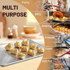 12 Pack Half Size Baking Sheet Pan Aluminum Commercial Pan for Oven Freezer Bakery Hotel Restaurant 18" × 13"